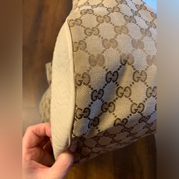 Authentic Gucci GG Canvas Charlotte Tote Off White/Beige/Brown - Picture 16 of 17